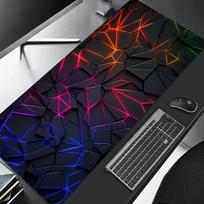 Large Gaming Mouse Pad 90x40 Red Blue Gradient Design Non-Slip Rubber Sewn Edge Gaming Desk Mat Keyboard Gamers and Office Work 30cmx60cm(11.8x23.6inch)