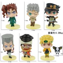 Anime JoJo's Bizarre Adventure Figure Kujo Jotaro Star Platinum Iggy Polnareff Kakyoin Tenmei Action Figure Model Doll beige