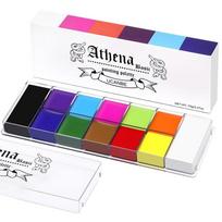 UCANBE Athena Basic Face Paint Oil Palette 2 Large Black White Professional Makeup Kit Halloween SFX Art blue