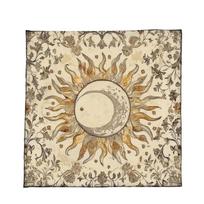 Artistic Tarots Reading Cloth Durability Meditations Mats Occult Themed Mats for Ritual and Spiritual Meditations 60x60cm beige