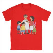 All Seasons bobs burger T Shirt For Unisex  100% Cotton Tee Shirt Short Sleeve Clothing M beige