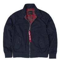 Retro vyrų vėjo striukė Streetwear Madinga striukė Vintage Bomber striukė Europos solidūs klasikiniai paltai plius dydis S juoda