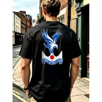 Crystal Palace Club Eagle Crest 2025 T Shirt Blue White Bird Emblem Banner Print Clean Football Fan Style Men'S T-Shirt S gray