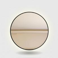 Apvalus LED veidrodis su aliuminio rėmu, Mirage 50x50cm juoda