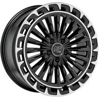 R19x8J 5X112 ET48 CB-66.6 Gloss Black+Diamond Lip