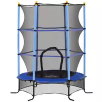 Vaikiškas batutas su apsauginiu tinklu Ø163 cm, 3-10 metų vaikams, maks. apkrova 50 kg, mėlynas