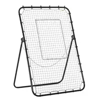 Sulankstomi futbolo vartai, atmušimo sienelė su 4 reguliuojamomis pakopomis, 123 x 73 x 178,5 cm, juodos spalvos