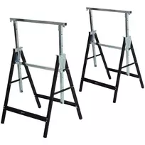 Reguliuojamo aukščio sulankstomas metalinis darbastalis, juodas, 68x56x80-130 cm, iki 200 kg
