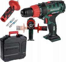 Akumuliatorinis smūginis gręžtuvas-suktuvas Parkside, automatinis griebtuvas, 245 × 195 × 71 mm