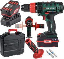 Smūginis akumuliatorinis gręžtuvas-suktuvas Parkside PSBSA 20-Li C3, 20 V, su LED apšvietimu