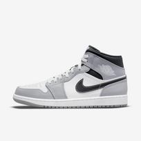 Air Jordan 1 Mid Light Smoke Grey - Dydis 47.5 (554724-078 Laisvalaikio batai)