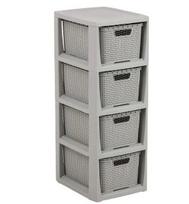 Branq lentyna su 4 krepšeliais Rattan, 28 l