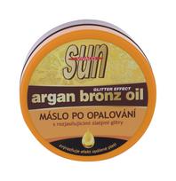 Vivaco SUN Argan Bronz Oil kūno sviestas po deginimosi su švytinčiomis dalelėmis, 200 ml