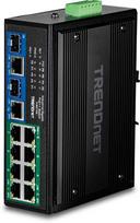 Šakotuvas Komutatorius TRENDnet TRENDnet 10 prievadų pramoninis gigabitinis 400 W PoE++ DIN bėgių komutatorius
