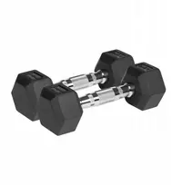 Guma dengti ketaus hanteliai HEX 2x2.5kg REBEL ACTIVE