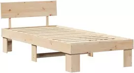 Lova Lovos rėmas Natūrali 90 x 190 cm Kietos pušies mediena