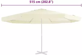 Pakaitinis audinys lauko skėčiui nuo saulės, smėlio, 500cm