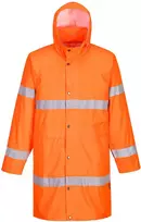 Gero matomumo PORTWEST H442 apsiaustas nuo lietaus 100 cm, Dydis: 5XL, Pw spalvos: Oranžinis
