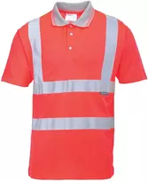 Polo marškinėliai trumpomis rankovėmis PORTWEST S477, gero matomumo, Dydis: XS, Pw spalvos: Geltona