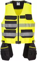 Gero matomumo PORTWEST PW308 1 klasės liemenė įrankiams, Dydis: XXXL, Pw spalvos: Geltona/Juodas