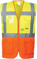 Vadovo PORTWEST S376 liemenė, Dydis: 5XL, Pw spalvos: Geltona/Oranžinis