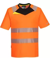 Gero matomumo PORTWEST DX413 sportiniai marškinėliai trumpomis rankovėmis, Dydis: M, Pw spalvos: Geltona/Juodas
