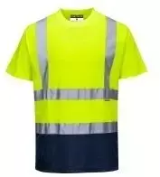 Dvispalviai marškinėliai PORTWEST S378, Dydis: XXL, Pw spalvos: Geltona/Navy