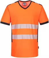 Gero matomumo PORTWEST PW310 sportiniai marškinėliai su V apykakle, Dydis: XXXL, Pw spalvos: Geltona/Juodas