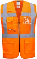 Tinklinė gero matomumo PORTWEST C496 vadovo liemenė, Dydis: XL, Pw spalvos: Oranžinis