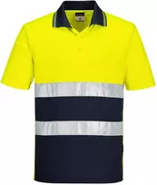Lengvo svorio kontrastiniai Polo marškinėliai Portwest S175, Dydis: S, Pw spalvos: Geltona/Teal