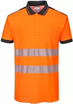 Gero matomumo Polo marškinėliai Portwest T180, Dydis: S, Pw spalvos: Geltona/Juodas