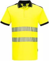 Gero matomumo PORTWEST PW317 polo marškinėliai trumpomis rankovėmis, Dydis: 6XL, Pw spalvos: Geltona/Juodas