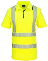 Gero matomumo PORTWEST KX302 polo marškinėliai su užtrauktuku, Dydis: S, Pw spalvos: Geltona