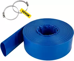 Plokščia PVC drenažo žarna. 76 mm x 32 m. mėlyna