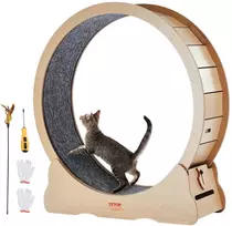 Medinis kačių treniruočių ratas 110 cm, geltonas