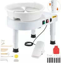 Puodžiaus ratas 28 cm, greitis 60-300 aps/min, nuimamas dubuo, pedalo valdymas