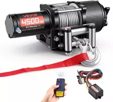 Elektrinė gervė ATV/UTV 2041 kg, 12 V, plieno lynas Ø6 mm x 12 m, IP54