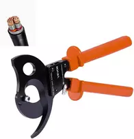 Reketinės kabelių žirklės su plieno ašmenimis, PVC rankenomis, iki 500 mm² vario/aliuminio laidams