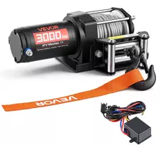 Elektrinė gervė ATV/UTV 1360 kg, 12 V, plieno lynas Ø5 mm x 12 m, IP55