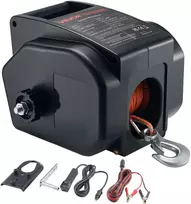Elektrinė laivų gervė 12 V, 300 W, iki 900 kg, su nuotoliniu ir rankena