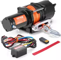 ATV/UTV elektrinė gervė 2041 kg, 12 V, sintetinis lynas, belaidis ir laidinis pultas