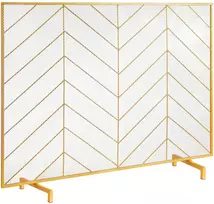 Židinio apsauginis ekranas nuo kibirkščių, 1 skydelis, 98x75,8 cm, aukso spalvos