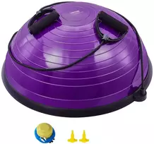Pusiausvyros treniruoklis pusrutulis jogai ir fitnesui, violetinis, 58 cm, apkrova 300 kg