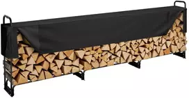 Lauko malkinė su vandeniui atsparia 600D Oxford danga, 383 x 36 x 117 cm, krovumas 400 kg, juoda