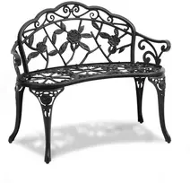 Lauko suoliukas 57 x 98.7 x 79 cm. metalinis sodo suoliukas su atlošu ir porankiais. keliamoji galia 218 kg