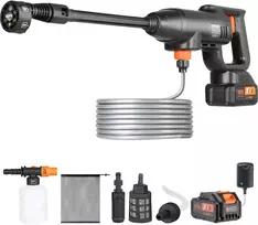 Belaidis aukšto slėgio plautuvas 580 PSI. akumuliatorius 4.0Ah. su lagaminu