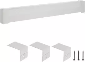 Šildymo plinto (baseboard) dangtelio profilis, ilgis 1831 mm, plienas, baltos spalvos