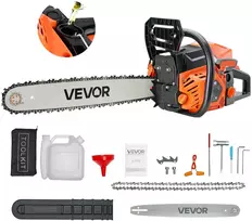 Benzininis grandininis pjūklas 52 cm³, juosta 455 mm (18 col.), 2,4 AG