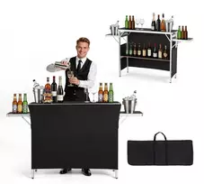 Sulankstomas baro stalas lauko renginiams. 1100x390x880 mm. su krepšiu nešti. nešiojamas