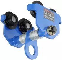 Rankinio keltuvo vežimėlis I formos sijai, keliamoji galia 2 t, plotis 63,5-177,8 mm